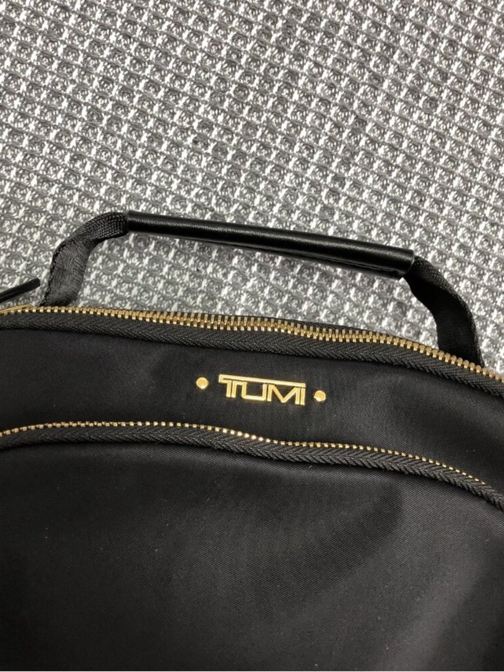 Tumi Black Nylon Crossbody Bag with Gold Hardware - Picture 2 of 10